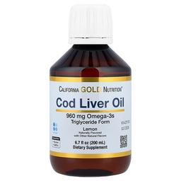 California Gold Nutrition Cod Liver Oil With Omega 3 Fatty Acids Epa Dha Vitamins A And D Norwegian Triglyceride Form Natural Lemon 6 7 Fl Oz 200 Ml
