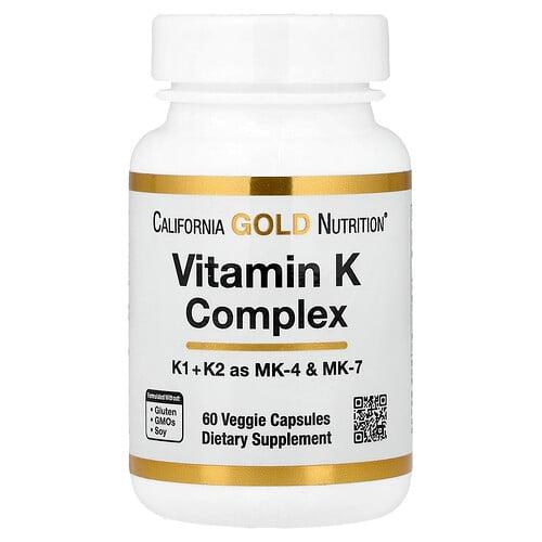 California Gold Nutrition Vitamin K Complex 60 Veggie Capsules product image