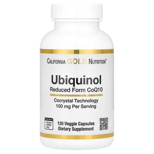 California Gold Nutrition Ubiquinol Reduced Form Coq10 100 Mg 120 Veggie Capsules product image