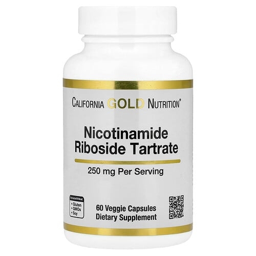 California Gold Nutrition Nicotinamide Riboside Tartrate Nr 250 Mg 60 Veggie Capsules product image
