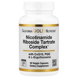 California Gold Nutrition Nicotinamide Riboside Tartrate Nrt Complex 60 Veggie Capsules