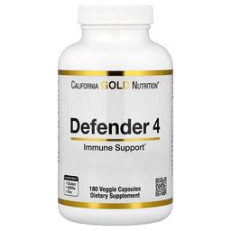 California Gold Nutrition Defender 4 With Vitamin C Vitamin D Zinc Selenium 180 Veggie Capsules