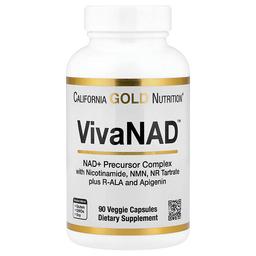 California Gold Nutrition Vivanad Nad Complex With Nmn Nr Tartrate 90 Veggie Capsules