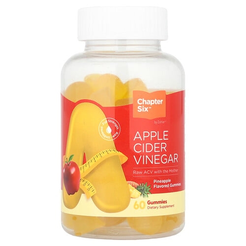 Zahler Chapter Six Apple Cider Vinegar Gummies Pineapple 60 Gummies 250 Mg Per Gummy product image