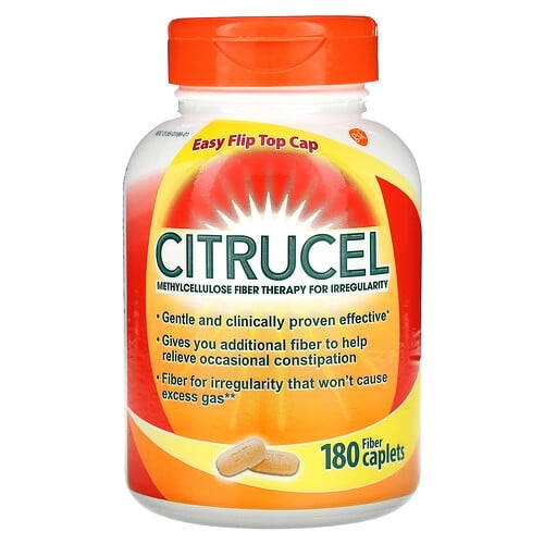 Citrucel Methylcellulose Fiber Therapy For Irregularity 180 Fiber Caplets product image