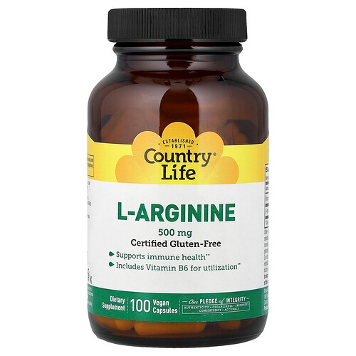 Country Life L Arginine 100 Vegan Capsules product image