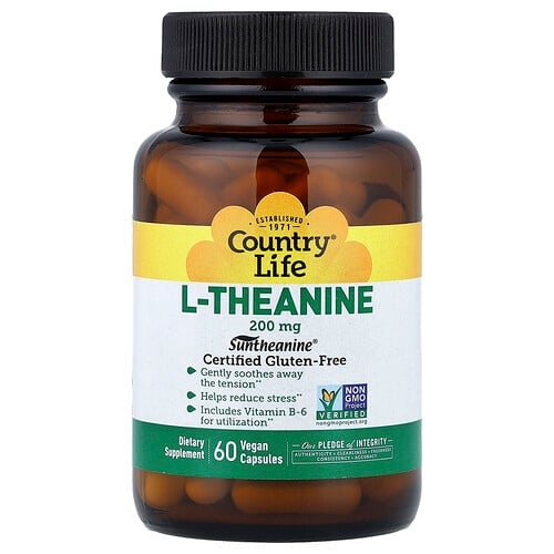 Country Life L Theanine 200 Mg 60 Vegan Capsules product image