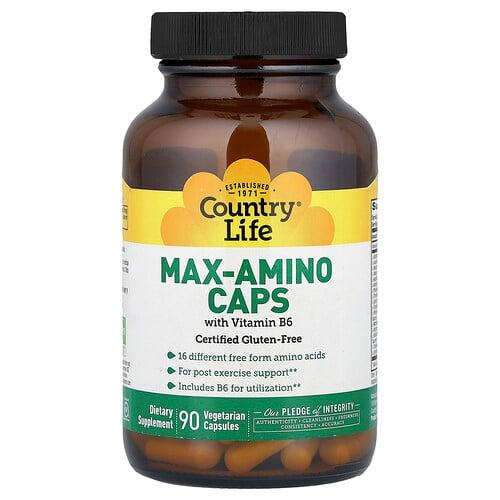 Country Life Max Amino Caps With Vitamin B6 90 Vegetarian Capsules product image