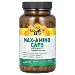 Country Life Max Amino Caps With Vitamin B 6 180 Vegetarian Capsules