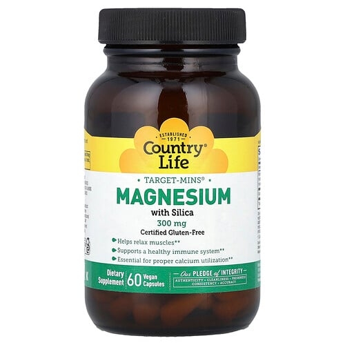 Country Life Target Mins Magnesium With Silica 60 Vegan Capsules product image