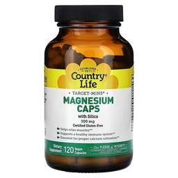 Country Life Target Mins Magnesium Caps With Silica 300 Mg 120 Vegan Capsules