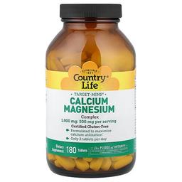 Country Life Target Mins Calcium Magnesium Complex 180 Tablets