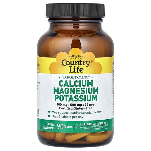 Country Life Target Mins Calcium Magnesium Potassium 90 Tablet product image