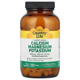 Country Life Target Mins Calcium Magnesium Potassium 180 Tablets