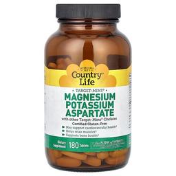 Country Life Target Mins Magnesium Potassium Aspartate 180 Tablets