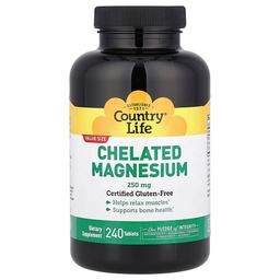 Country Life Chelated Magnesium 250 Mg 240 Tablets