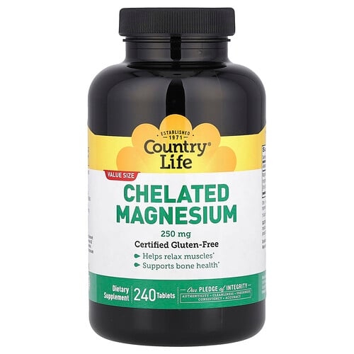 Country Life Chelated Magnesium 250 Mg 240 Tablets product image