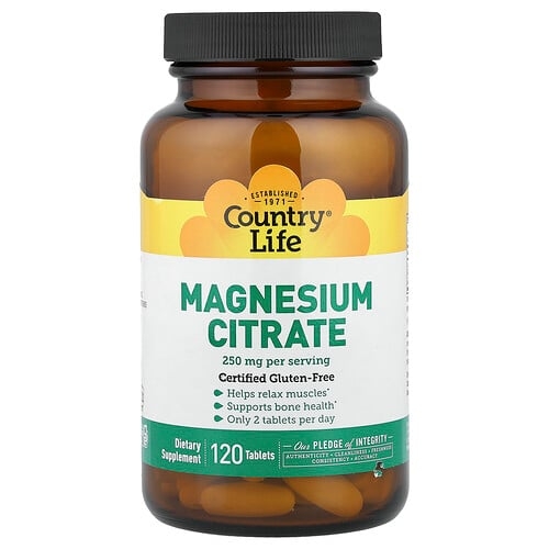 Country Life Magnesium Citrate 120 Tablets product image
