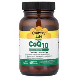 Country Life Vegan Coq10 100 Mg 60 Vegan Softgels