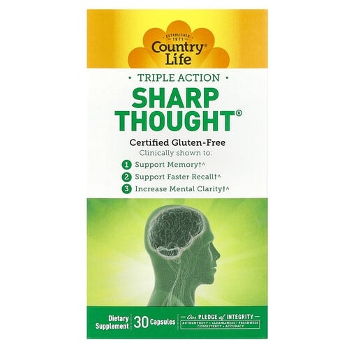 Country Life Triple Action Sharp Thought 30 Capsules product image