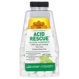 Country Life Acid Rescue Calcium Carbonate Mint 220 Chewable Tablets