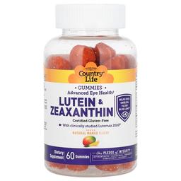 Country Life Lutein Zeaxanthin Gummies Natural Mango 60 Gummies
