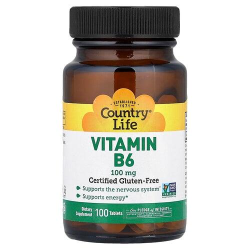 Country Life Vitamin B6 100 Mg 100 Tablets product image