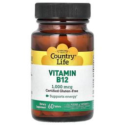 Country Life Vitamin B12 1 000 Mcg 60 Tablets