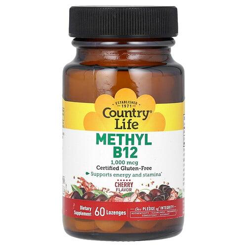 Country Life Methyl B12 Cherry 1 000 Mcg 60 Lozenges product image