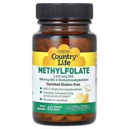 Country Life Methylfolate Orange 1 333 Mcg Dfe 60 Chewable Tablets
