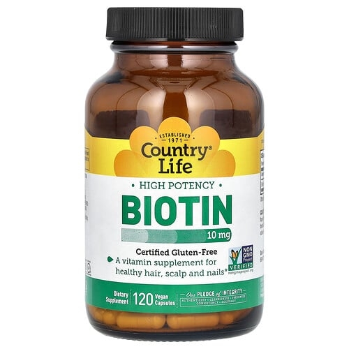 Country Life Biotin High Potency 10 Mg 120 Vegan Capsules product image