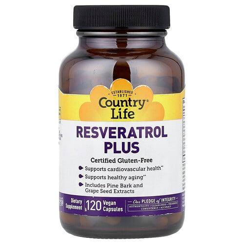 Country Life Resveratrol Plus 120 Vegan Capsules product image