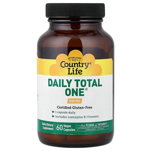 Country Life Daily Total One Iron Free 60 Vegan Capsules product image