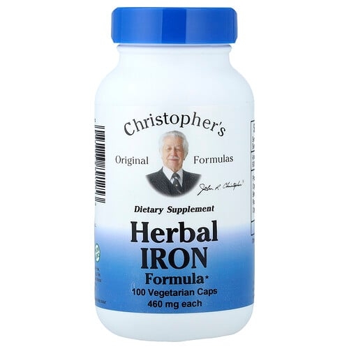 Christopher S Original Formulas Herbal Iron Formula 100 Vegetarian Caps product image
