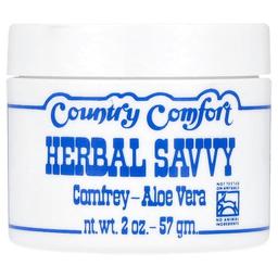Country Comfort Herbal Savvy Comfrey Aloe Vera 2 Oz 57 G