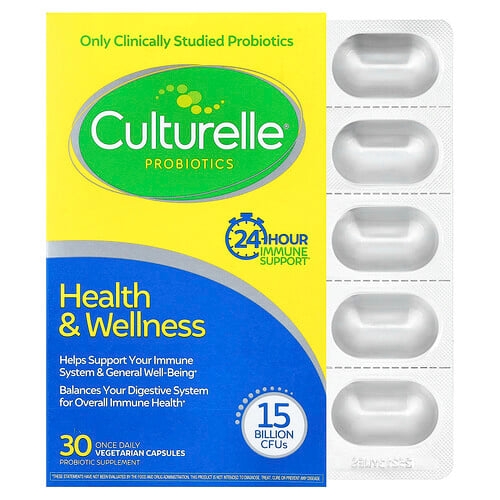 Culturelle Probiotics Health Wellness 15 Billion Cfus 30 Once Daily Vegetarian Capsules product image