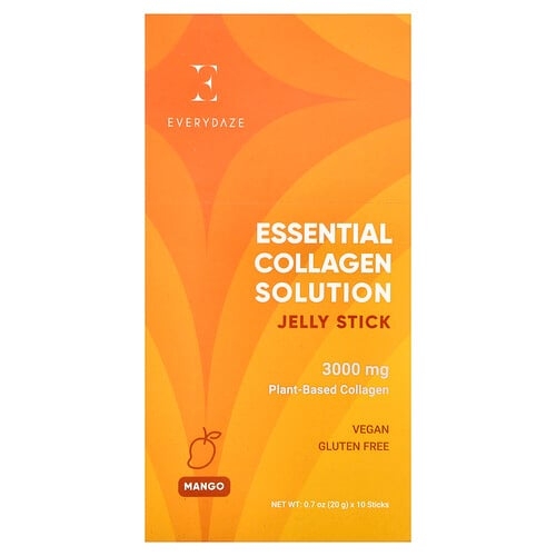 Everydaze Essential Collagen Solution Jelly Stick Mango 10 Sticks 0 7 Oz 20 G Each product image