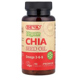 Deva Premium Vegan Chia Seed Oil 90 Vegan Caps 500 Mg Per Capsule