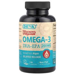 Deva Vegan Omega 3 Dha Epa Delayed Release 200 Mg 90 Vegan Caps