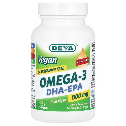 Deva Vegan Omega 3 Dha Epa 500 Mg 60 Vegan Softgels product image