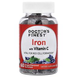 Doctor S Finest Iron With Vitamin C Grape 60 Gummies
