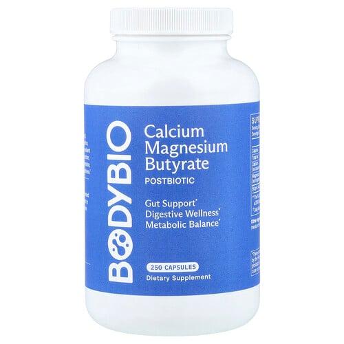 Bodybio Calcium Magnesium Butyrate 250 Capsules product image