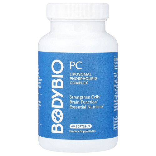 Bodybio Pc Liposomal Phospholipid Complex 60 Softgels 650 Mg Per Softgel product image