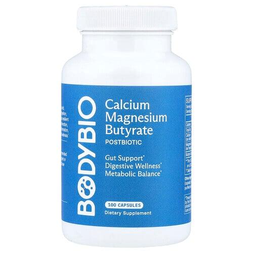Bodybio Calcium Magnesium Butyrate 100 Capsules product image