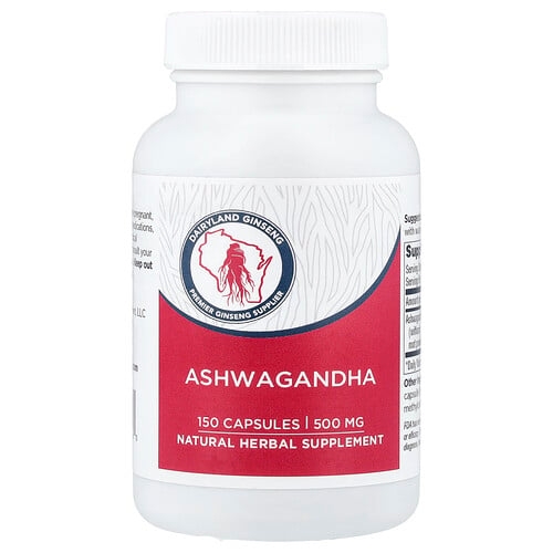Dairyland Ginseng Ashwagandha 500 Mg 150 Capsules product image