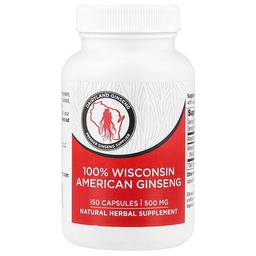 Dairyland Ginseng 100 Wisconsin American Ginseng 500 Mg 150 Capsules