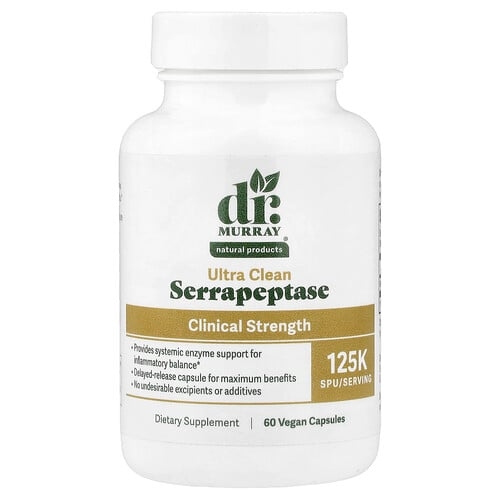 Dr Murray S Serrapeptase 125 000 Spu 60 Vegan Capsules product image
