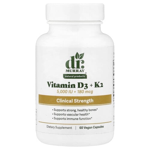 Dr Murray S Vitamin D3 K2 60 Vegan Capsules product image