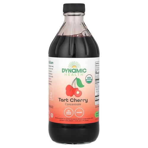 Dynamic Health Tart Cherry Concentrate Glass 16 Fl Oz 473 Ml product image