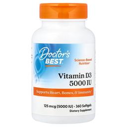 Doctor S Best Vitamin D3 125 Mcg 5 000 Iu 360 Softgels